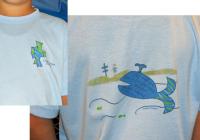 Shirts designed by Sonshine Creations and pressed on Conde' Vapor Apparel Blizzard Blue T-shirt